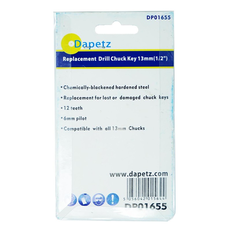Dapetz ® Chuck Key Replacement Drill Chuck Key 13mm (1/2")