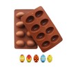 EchoDone Egg Shape Soap Mold Non Stick Silicone Half Egg