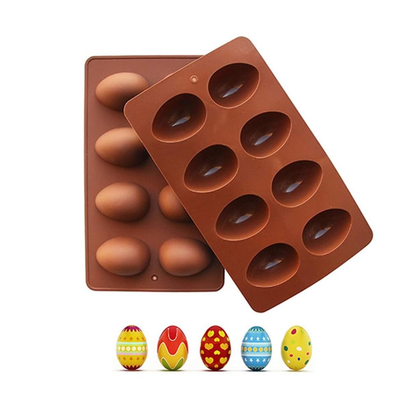 EchoDone Egg Shape Soap Mold Non Stick Silicone Half Egg
