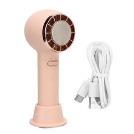Mini Handheld Fan Portable USB Rechargeable Small Pocket Fan with Cooling Plate for Eyelash Makeup Kids Women Pink