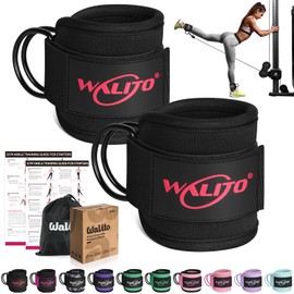 WALITO Ankle Straps for Cable Machines Women - Glute Ankle Cuff Kickback Strap, Gym Cable Machine Accessories for Glute Leg Extensions, Hip Abductors & Lower Body Exercises Equipment