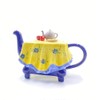 Jameson and Tailor Hand-Painted Light Ceramic Teapot Motif Set Table