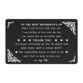 Mother in Law Gifts from Daughter in Law - to Mother In Law Card for Mother's Day Christmas Valentines, to the Best Mother in Law When I Fell In Love With Your Son