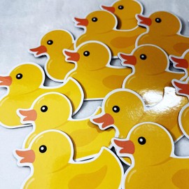 15 Duck Magnets Cruise Door Decoration, Cruising Ducks Carnival Custom Vacation Keepsake Fridge Office Locker Yellow