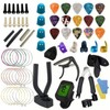 66Pcs Guitar Accessories Kit Tuner Capo Pick Bracket Repair Tools