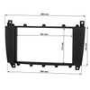 tomzz Audio 2434-030 Double DIN Radio Faceplate Compatible with Mercedes