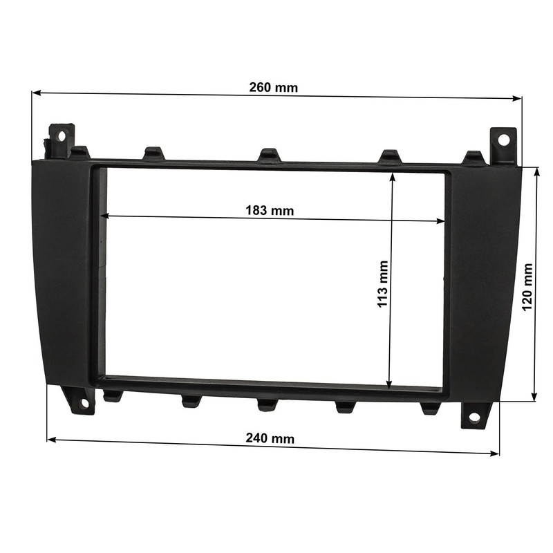 tomzz Audio 2434-030 Double DIN Radio Faceplate Compatible with Mercedes