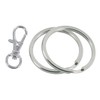 MegaCrea DIY Silver Double Rings 2 Pieces and Mousq Keyring