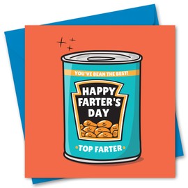 Fathers Day Card Funny Happy Father's Day Cards For Dad Joke Top F*rter Beans Gag