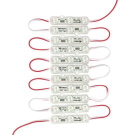 Q QINGCHEN LED Module UL Listed,25Ft 50pcs/Chain DC12V 6500K White 1.2 W Waterproof Decorative Light for Lightbox Letter Advertising Signs with Tape Adhesive Backside (100pcs Pack)
