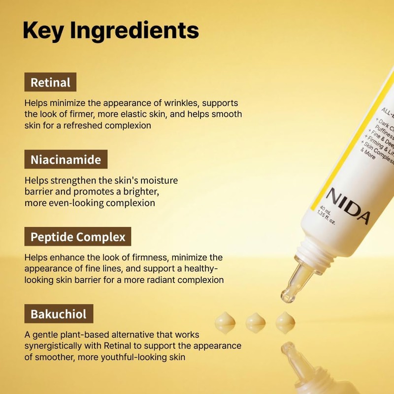 NIDA Revive Eye Cream For Face And Neck Probiotics Lystate