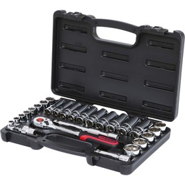 KS TOOLS 3/8" CHROMEplus Socket Set, 27 pcs