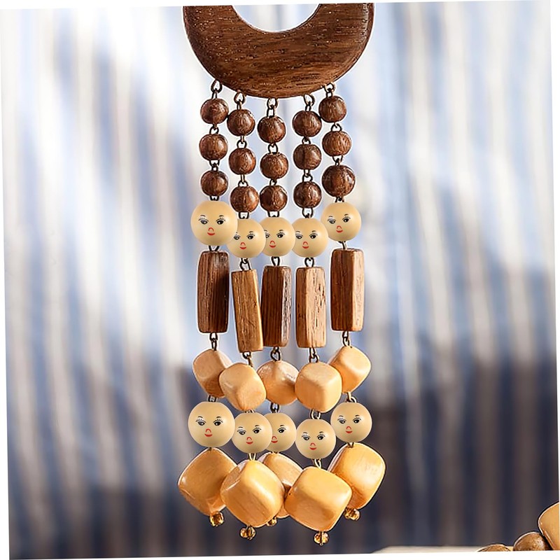 Gatuida 50Pcs Beads for DIY Crafts Round Craft Wood Beads