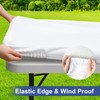 homing Rectangle Table Cloth Cover, Waterproof Polyester Elastic Fitted Tablecloth,