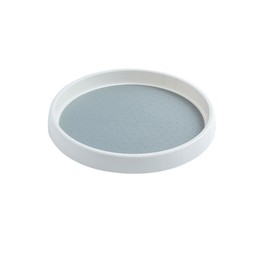Lazy Susan Turntable 30cm Rotating Organizer Large Size Non-Slip Spice Rack 360 Degree Rotating Spice Organizer for Kitchen Pantry Refrigerator White/Grey