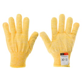 PATIKIL Cut Resistant Gloves, 1 Pair Level 5 Protection Anti Cutting Gloves Cut Proof Gloves for Kitchen Wood Carving Working, Extra Large, Yellow