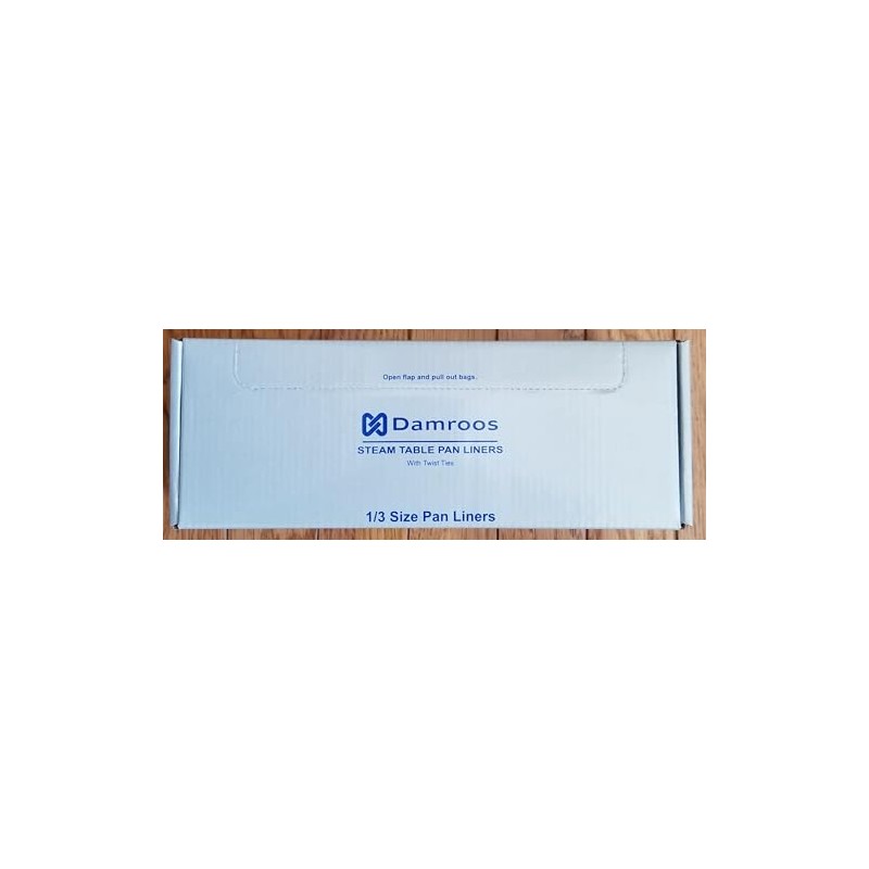 Damroos 250 Steam Table Pan Disposable Liners, Suitable for 1/3