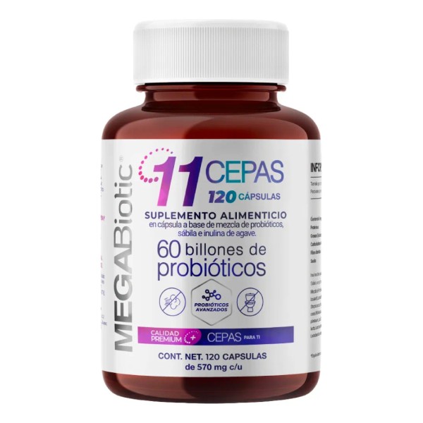 60 Billones De Probioticos Con 11 Cepas 120 Cápsulas Megabiotic