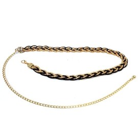 Jrhncy Women's Belt Fashion Metal Chain Belt Alloy Waist Belt Adjustable Waist Chain, Body Link Belt Fashion Waist Belt for Denim Dresses Skirt Dress, gold