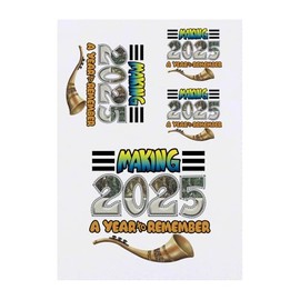 Azeeda 4 x '2025 zum Vermächtnis machen' Temporäre Tattoos - Wasserfest, Hautfreundlich & Ungiftig · Transfers in Verschiedenen Größen (TO00081066)