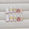 MERVF Almond Press on Nails Medium Fake Nails Press ons