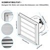 Dazhtu 125 mm Ventilation Grille with Check Flap, Slats and