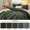 Bedsure Oversized Queen Comforter Set, Dark Green Soft Prewashed Bedding