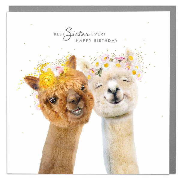 Lola Design - Birthday Cards for Women - Alpacas, Best