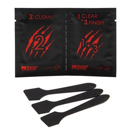 Thermal Grizzly Thermal Paste Spatula (3-Pack) and Cleaning Wipes Bundle