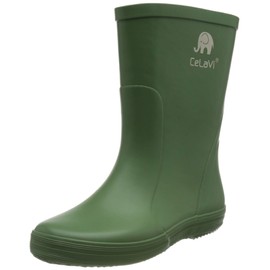 CELAVI Basic Wellies Solid Wellington Boots, Green, 23 EU, Green