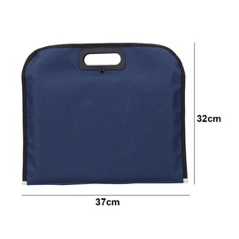 Business Briefcase Bag A4 Documents Bag With Handle, Zipper Closure Blue File Bag Document Holder Business Handbag for Conference Business Travel