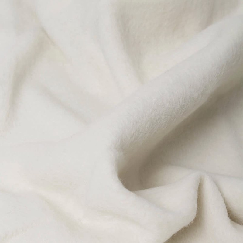 Cotton Sky - Alpaca Wool Throw Blanket Handwoven Soft Warm