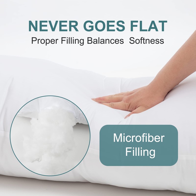 DOWNCOOL Large Body Pillow Insert- Breathable Full Body Pillow for