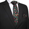 Jemygins Men's Christmas Tie Pattern Woven Party Tie & Hanky