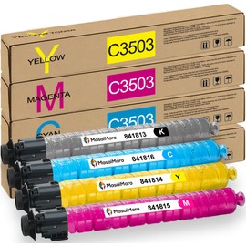 MasaiMara MP C3503 Compatible Toner Cartridges for Ricoh Aficio Lanier Savin MP C3003, MP C3004, MP C3004ex, MP C3004SP, MP C3503, MP C3503SP, MP C3504, MP C3504ex Printers (Black Cyan Magenta Yellow)