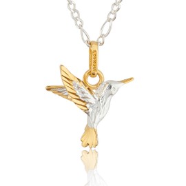 TAMI Hummingbird Necklace for Wowen Gold - Sterling Silver Hummingbird Jewelry Pendant - Unique Hummingbirds Gift for Women - Birds Accessories Design