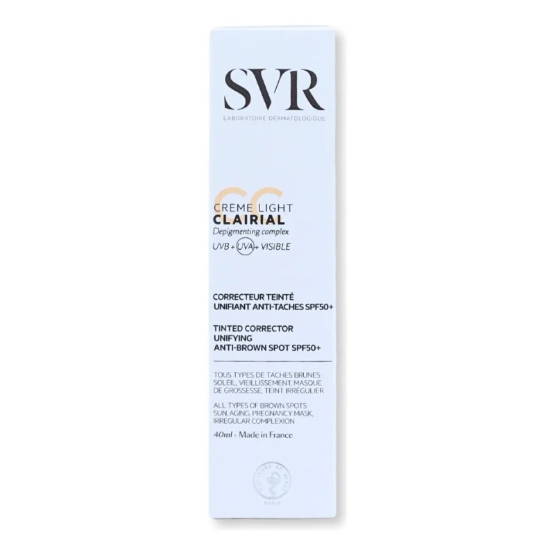 Svr Clairial Crema Anti Manchas Maquillaje Tono Light 40ml Hipoalergénica