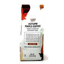 Trader Joes Autumn Maple Ground Coffee - Pack of 2 Bags - 14 oz Per Bag - Seasonal Flavor - 100%% Arabica Ground Coffee - Light Roast