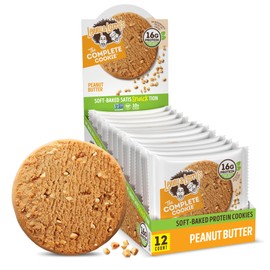 Lenny & Larry's The Complete Cookie, Peanut Butter, Soft Baked, 16g Plant Protein, Vegan, Non-GMO, 4 Ounce Cookie (Pack of 12)