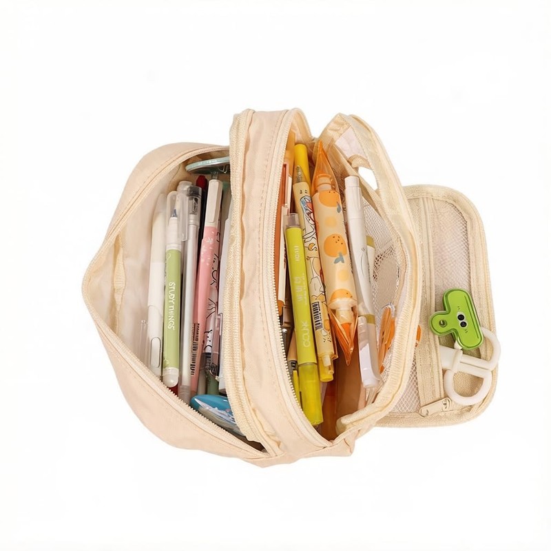 Neo Artion Pen Case, Large Capacity, Pencil Case, Three-Layer Construction,