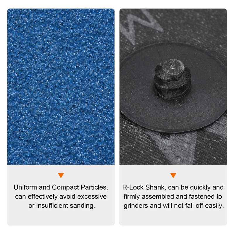 HARFINGTON 25pcs Quick Change Sanding Discs 2" 80 Grit R-Type