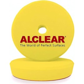 ALCLEAR 5095M Polishing Pad Car Polishing Sponges, Medium for Rupes® Polishing Machine, Diameter: 95/80 x 25 mm, Yellow, Set of 2, Polishing Pad, Car Care Polishing Sponge