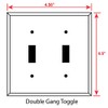 Art Plates 2 Gang Toggle Decorative Metal Wall Plate -