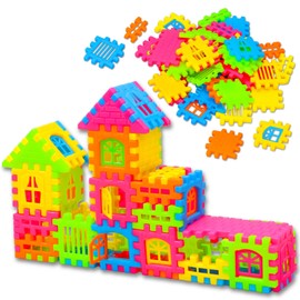 Artec 3154 House Blocks, Free Educational Toy, Indoor Play, Fingertip Training, Creativity, Infants, Kindergarten, Nursery School