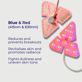 LUSTRE® ClearSkin 3XPRESS Beauty Patches - Triangle-shaped | Targeted area for blemish prone skin | Red & Blue light therapy beauty patches for face & body