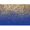 LYCGS 8x6ft Royal Blue Glitter Backdrop Birthday Gold Spots Bokeh