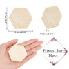 nbeads Pack of 10 Wooden Cut-Outs, 5.3 cm Wide, Hexagon