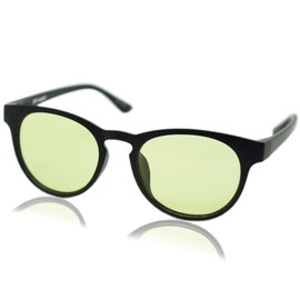 Eight Tokyo PET-B Recycled PET Sunglasses, Sustainable, Lightweight, Made in Sabae, matte black/yellow