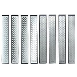 Diamond Sharpening Stone,Stone diamond sharpener Honeycomb Surface Plate with Non-slip Base for Scissors Knives Outdoor Kitchen Sharpen Tools 8 pcs set