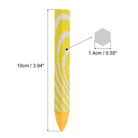 PATIKIL Lumber Marking Crayons, 18 Pack 4"x0.55" Hex Wax Tire Marker Crayons Yellow